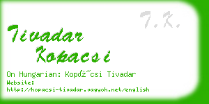 tivadar kopacsi business card